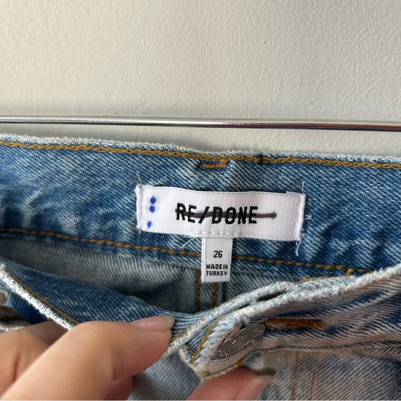 RE/DONE Women’s Mid Rise Split Denim Maxi Skirt Ripped Tide Boho Chic Sz 26 NWT - Picture 10 of 13